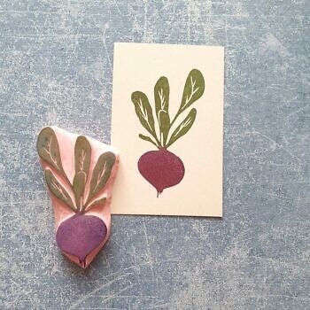 Beetroot rubber stamp, radiwh rubber stamp