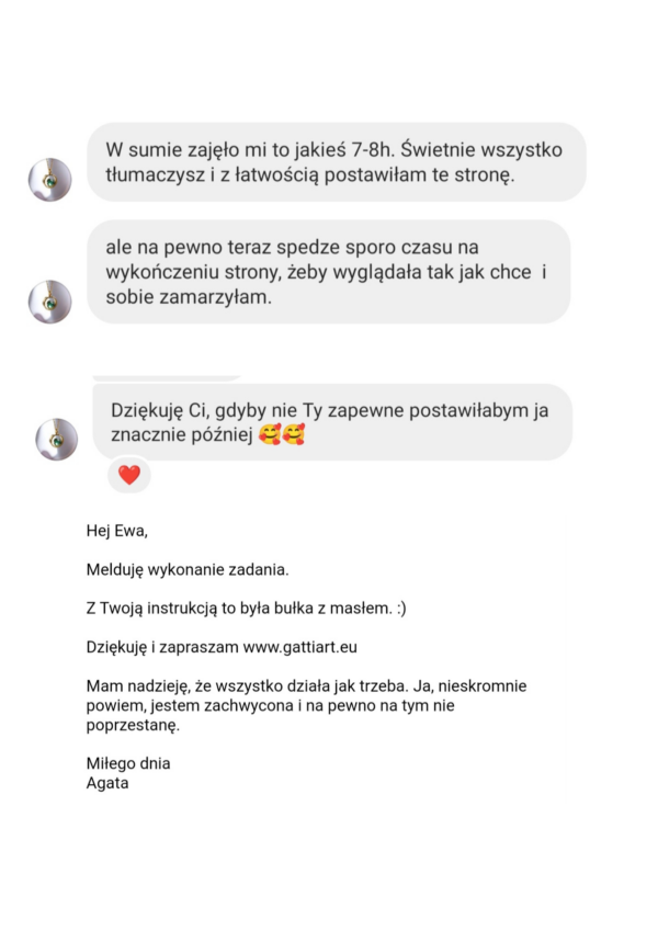 Opinia klientki Opinia klientki