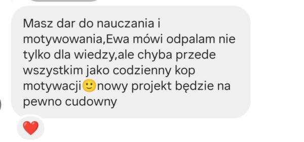 Opinia uczestnika Programu Ewa mówi- pozytywna recenzja szkolenia online od klientki