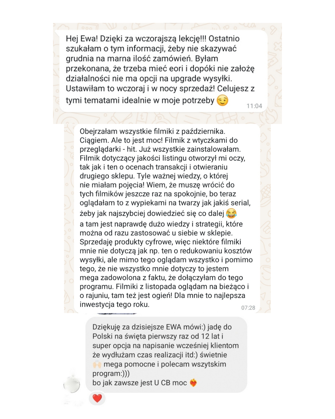 Opinie klientek o Programie Ewa mówi. Cytat z opinii "Dzięki za wczorajszą lekcję. Ostatnio szukałam o tym informacji.