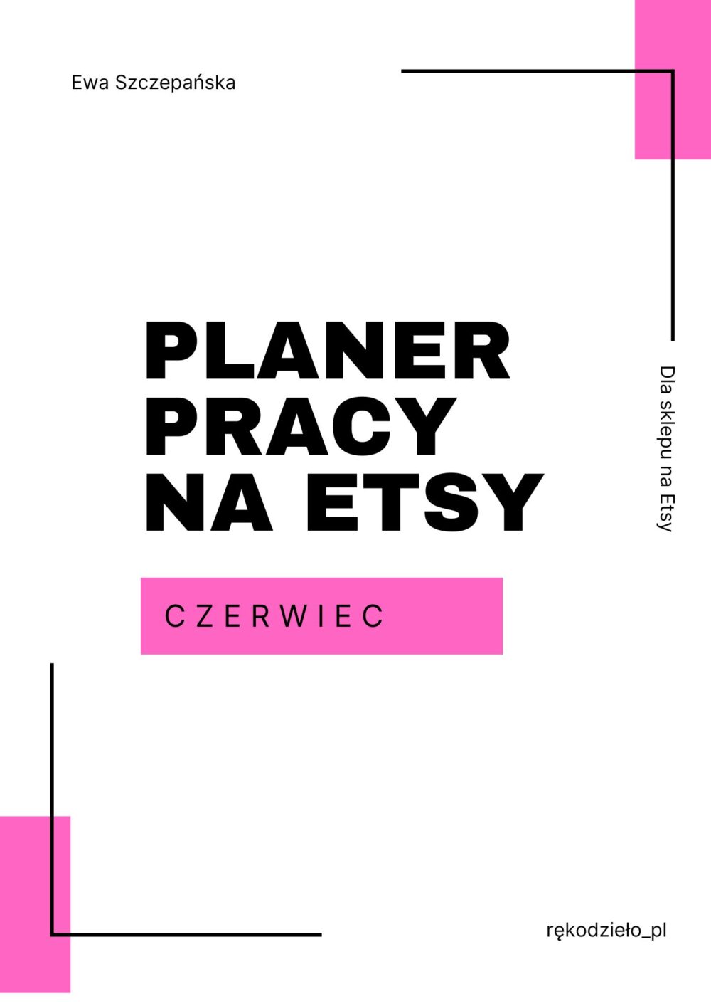 Planner pracy na Etsy