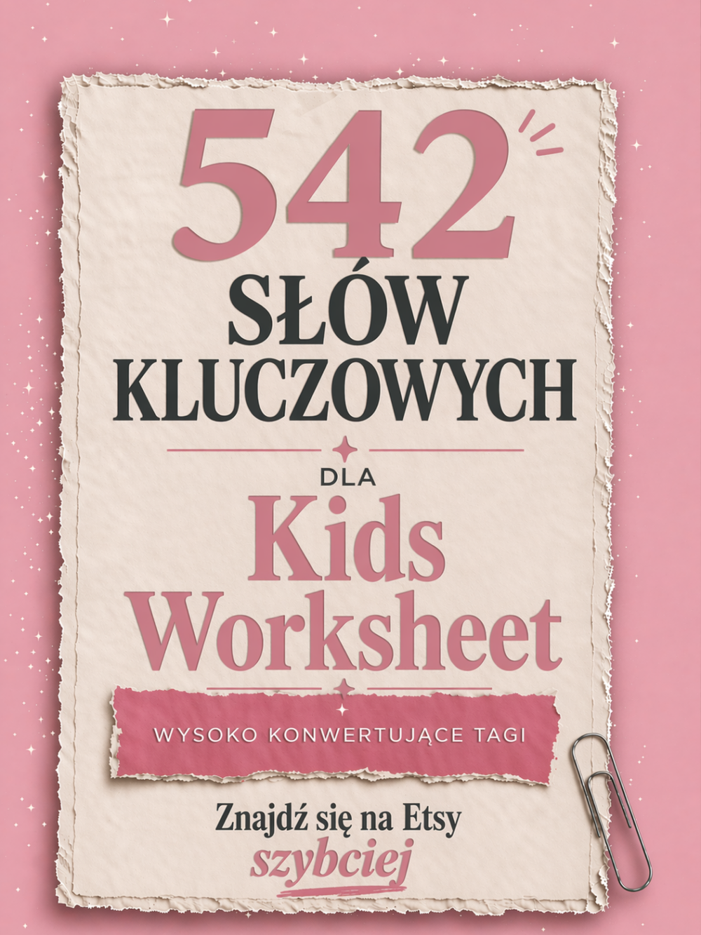 Kids worksheet- pakiet słów kluczowych