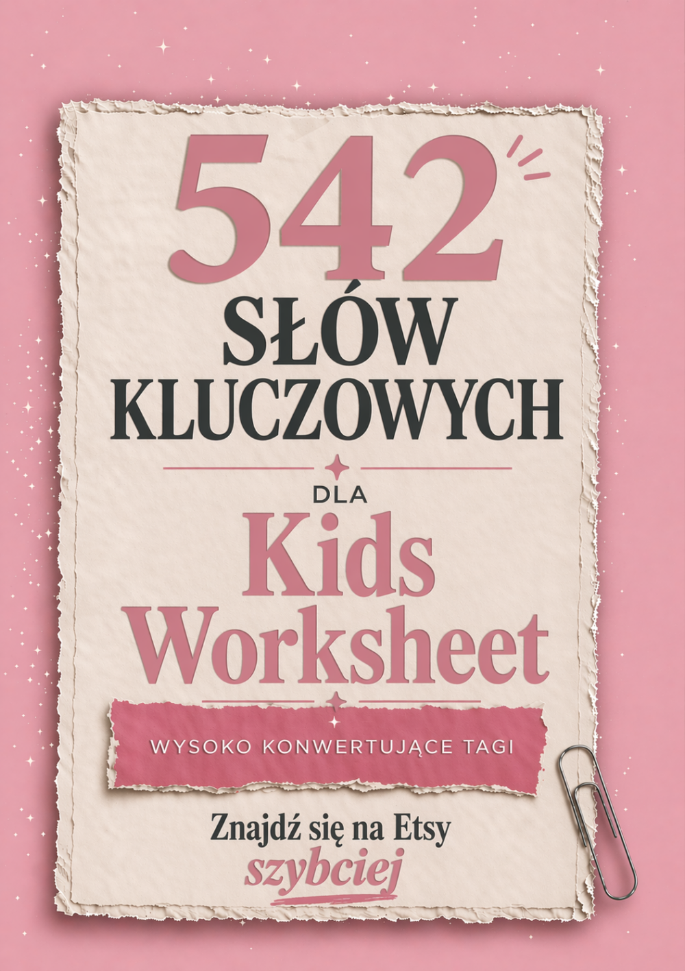 Kids worksheet- pakiet słów kluczowych