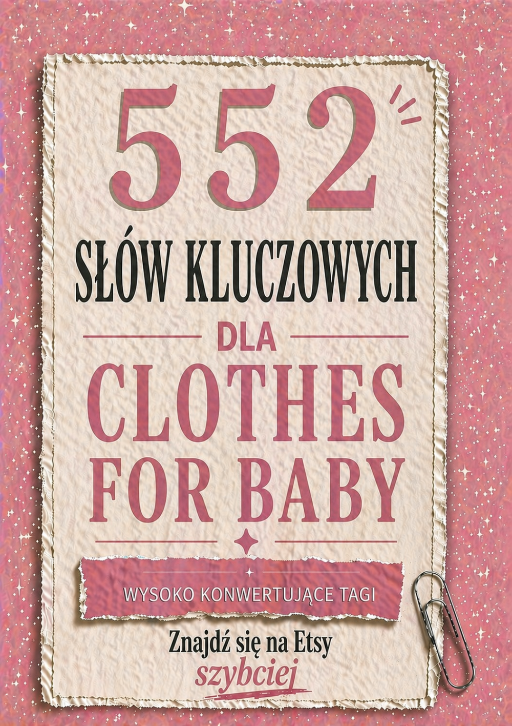 Baza słów pod seo dla ubranek dziecięcych