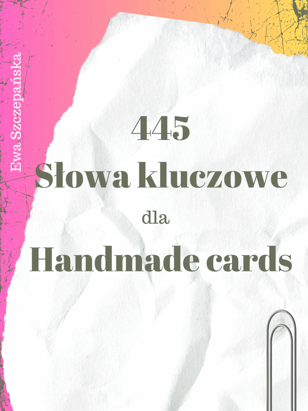 Handmade cards- pakiet słów kluczowych