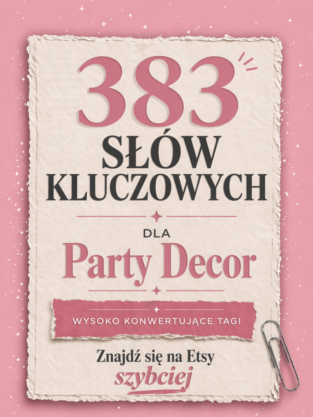 Party decor- pakiet słów kluczowych
