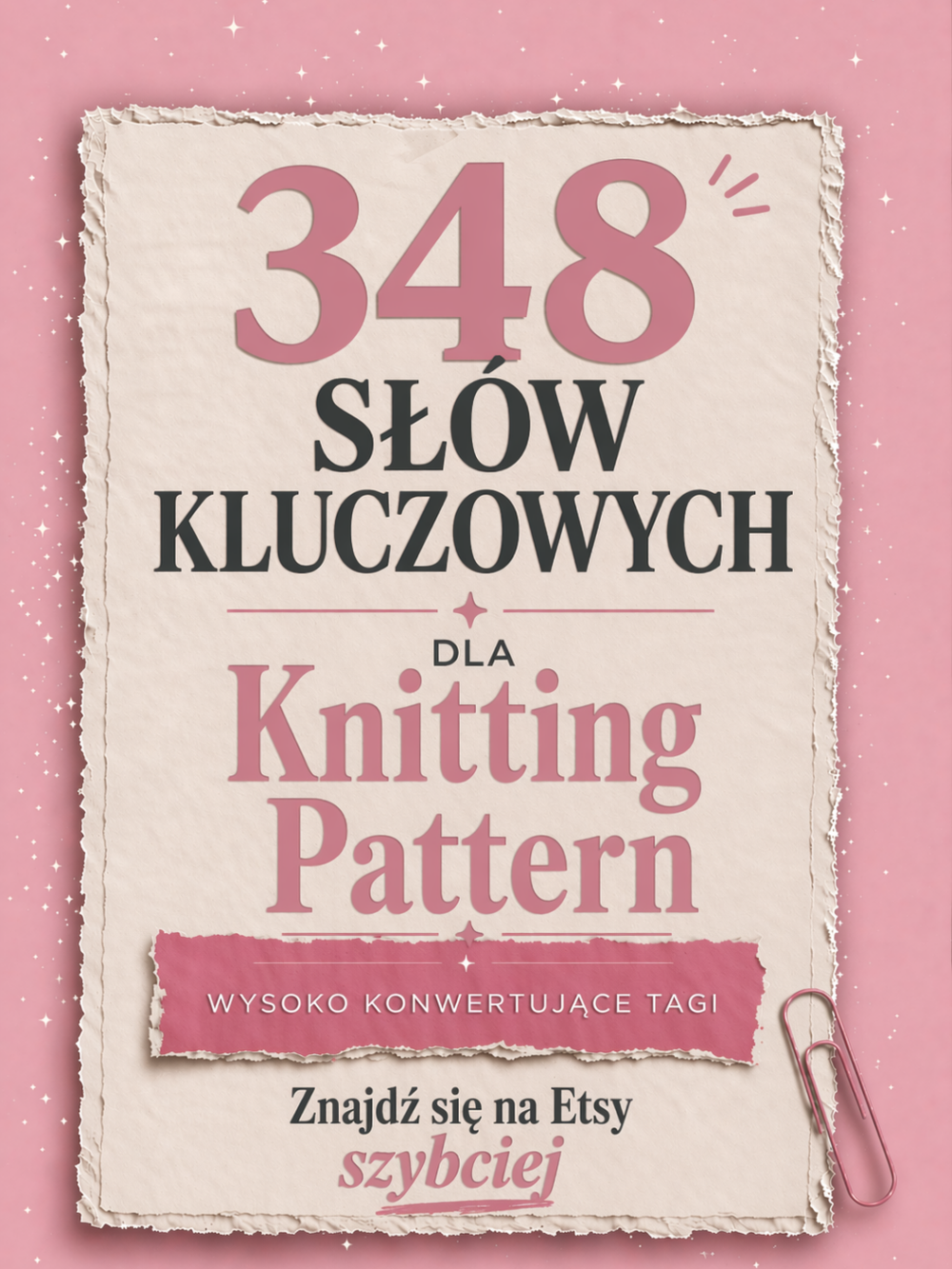 Knitting pattern- pakiet słów kluczowych