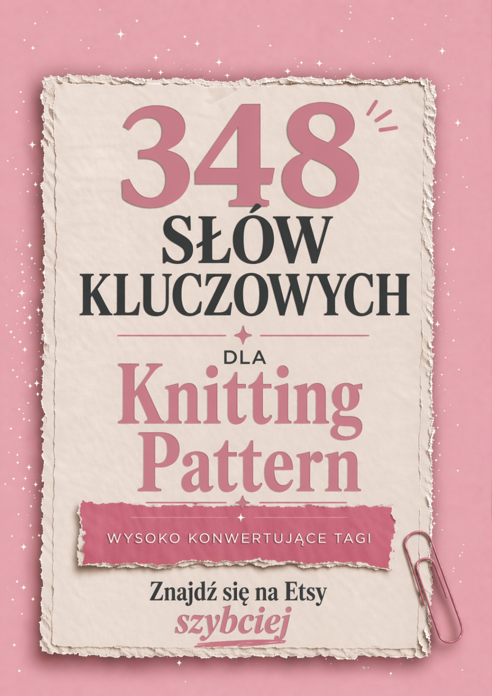 Knitting pattern- pakiet słów kluczowych