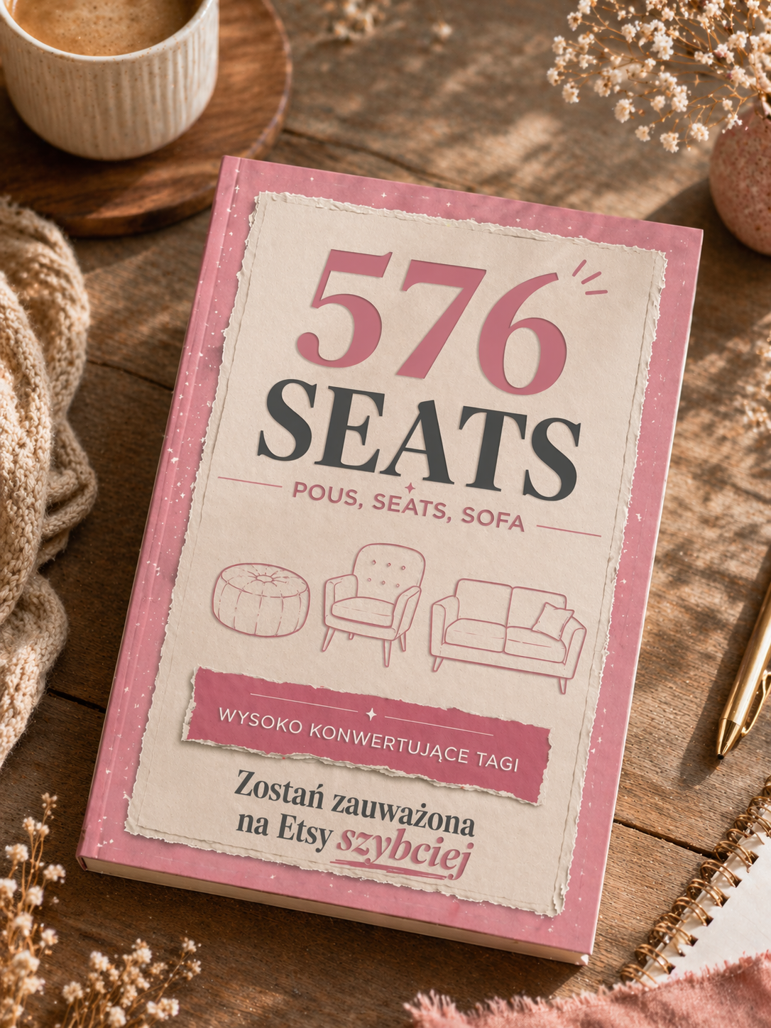 Stylowa aranżacja z różowymi akcentami