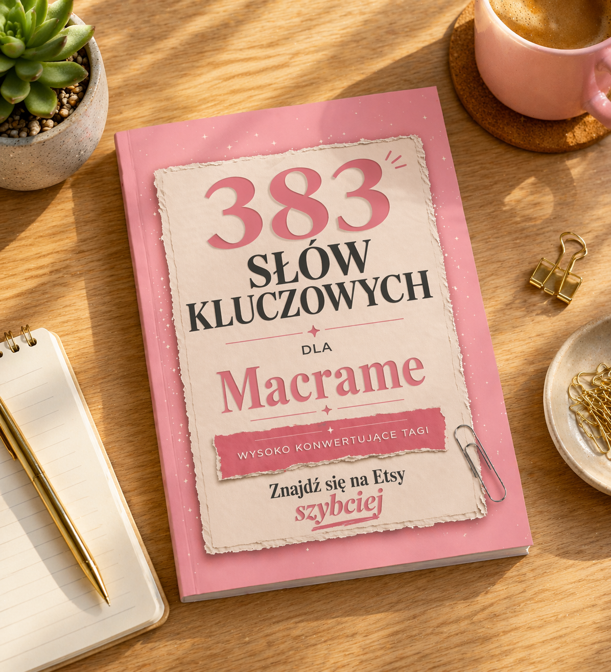 Stylowa przestrzeń do pracy przy biurku