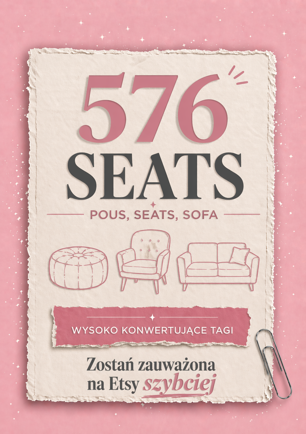 Stylowy plakat o meblach i Etsy