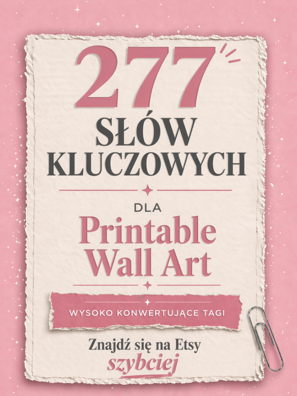 Printable wall art- pakiet słów kluczowych