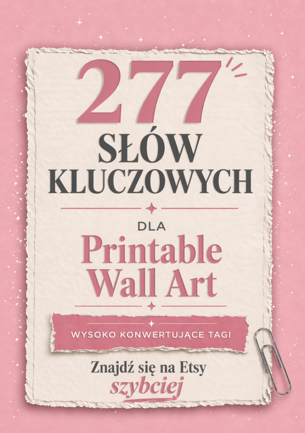 Printable wall art- pakiet słów kluczowych