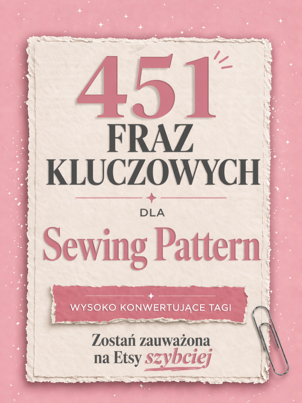 Sewing tutorial- pakiet słów kluczowych