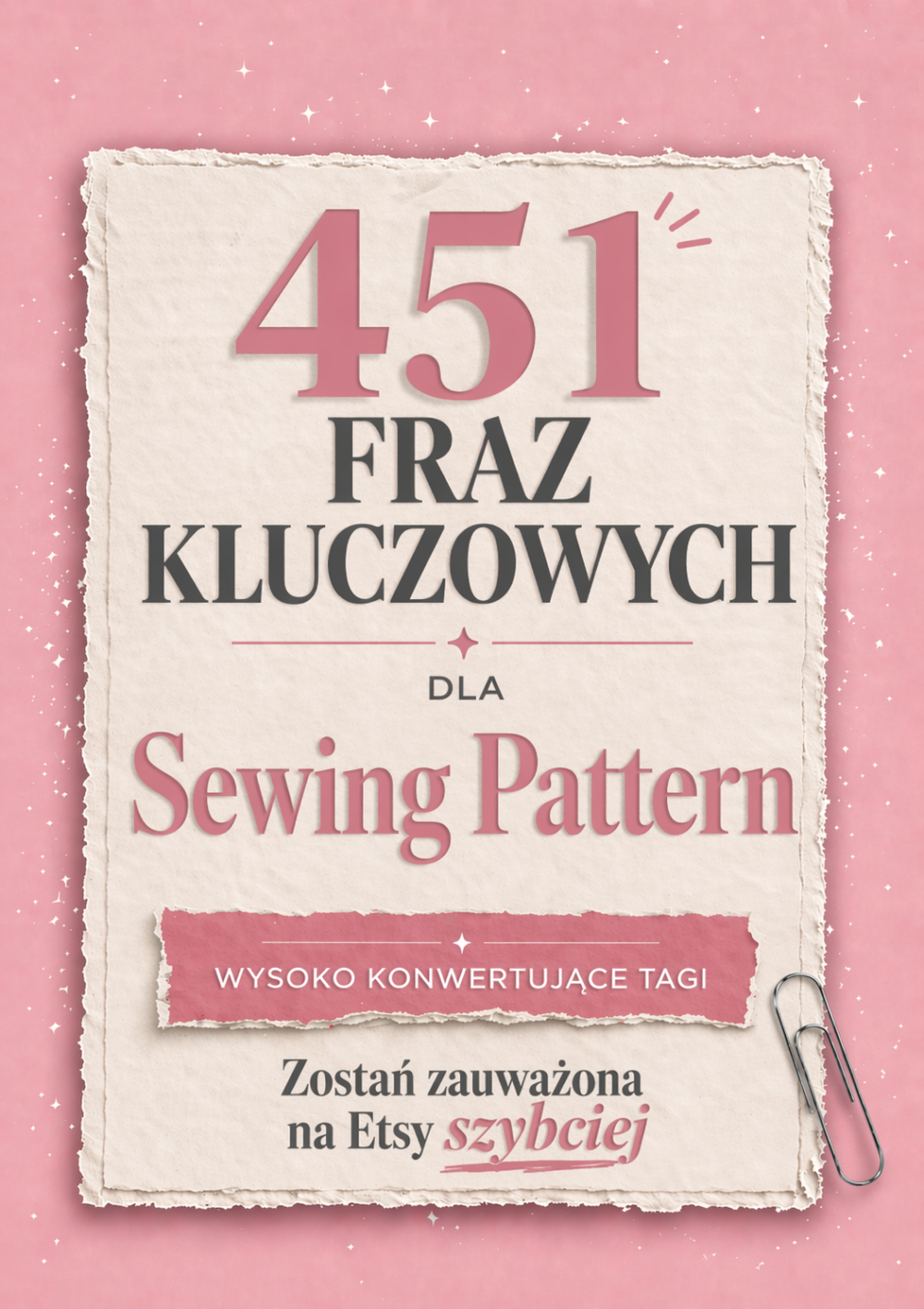 Sewing tutorial- pakiet słów kluczowych
