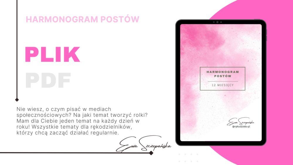 Harmonogram postów dla mediów społecznościowych