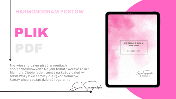 Harmonogram postów dla mediów społecznościowych