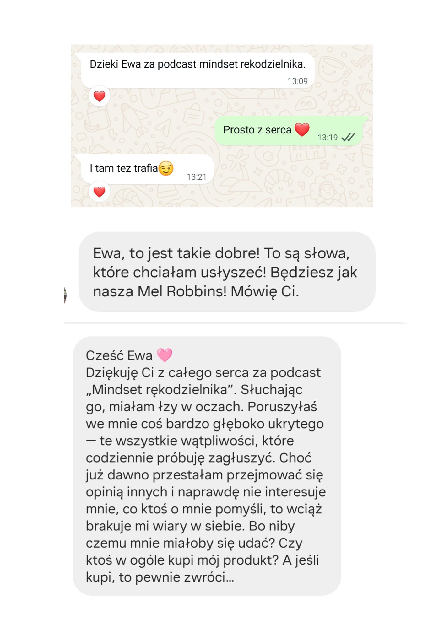 Opinia o podcaście mindset rękodzielnika