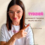 Grafika promocyjna programu „Tydzień Naprawczy Twojego Sklepu na Etsy” – 7 dni, które pomagają zidentyfikować kluczową blokadę sprzedaży i odzyskać kontrolę nad wynikami.