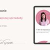 Okładka plannera „8 dni do lepszej sprzedaży na Etsy”. Grafika informuje, że materiał jest tygodniowym mikro-wyzwaniem, które pomaga sprzedającym na Etsy krok po kroku poprawić sklep i zacząć działać bez chaosu. Planner tygodniowy Etsy 8 dni do lepszej sprzedaży – mikro wyzwanie dla sprzedających na Etsy