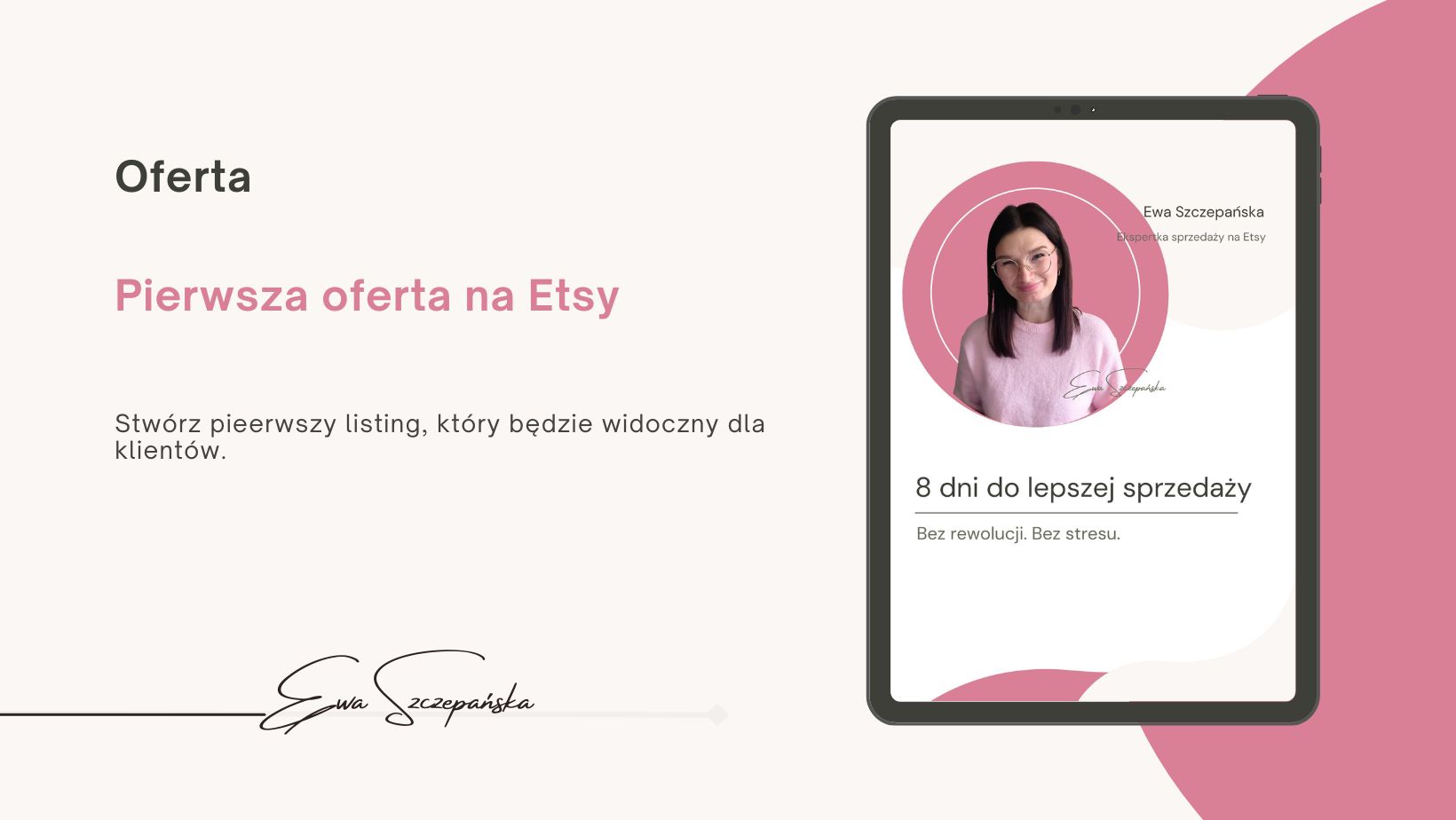 Stwórz pierwszą ofertę na Etsy