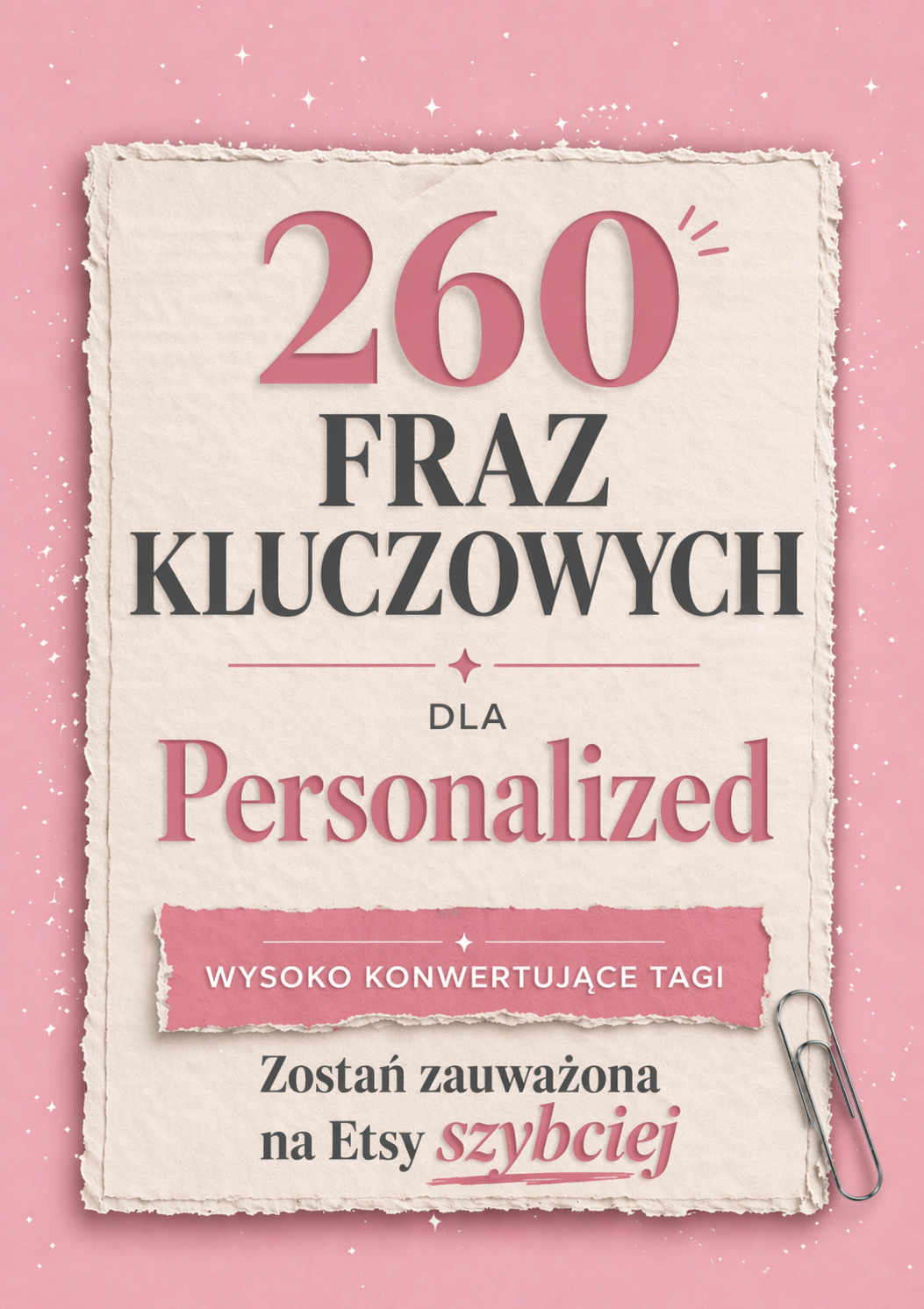 Elegancka okładka marketingowa z różowym tłem
