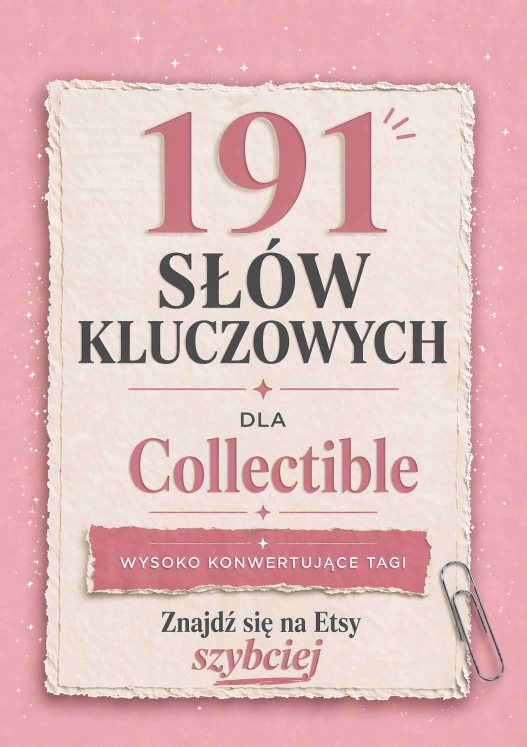 191 słów kluczowych na Etsy