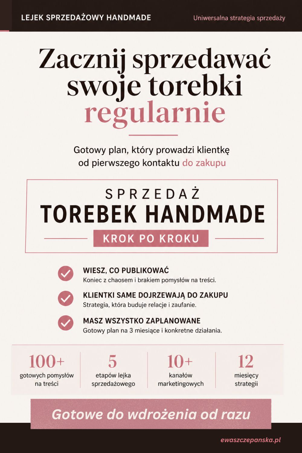 Lejek sprzedażowy dla ręcznie robionych torebek Lejek sprzedażowy dla ręcznie robionych torebek