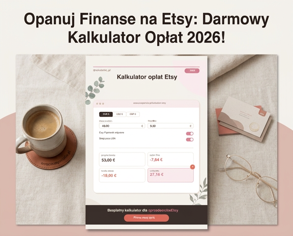 Kalkulator który liczy prowizje na Etsy