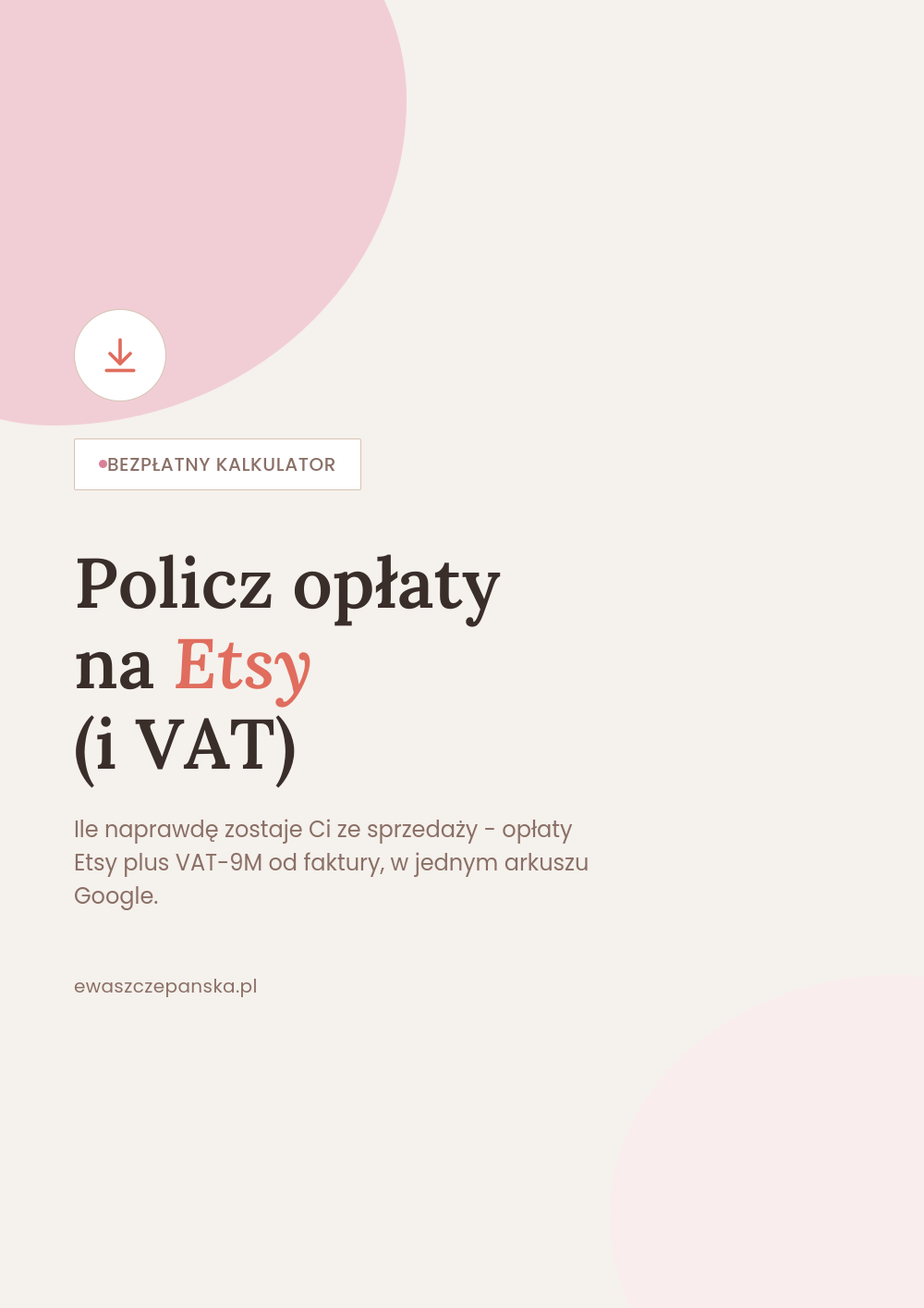 Kalkulator opłat na Etsy i VAT